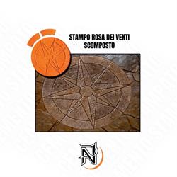 STAMPO ROSA DEI VENTI SCOMPOSTO 80,5CM