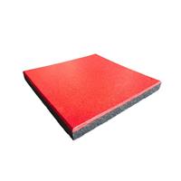 PIASTRELLE IN GOMMA PAVERPLAY ROSSA SECUR PLAY 110 1000X1000 30MM