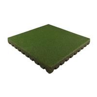 PIASTRELLE IN GOMMA PAVERPLAY VERDE SECUR PLAY 110 1000X1000 30MM