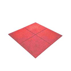 PIASTRELLE IN GOMMA PAVERPLAY WALK ROSSA 1000X1000 20MM
