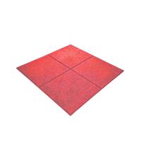 PIASTRELLE IN GOMMA PAVERPLAY WALK ROSSA 1000X1000 20MM