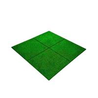PIASTRELLE IN GOMMA PAVERPLAY WALK VERDE 1000X1000 20MM